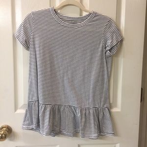 stripe peplum tee